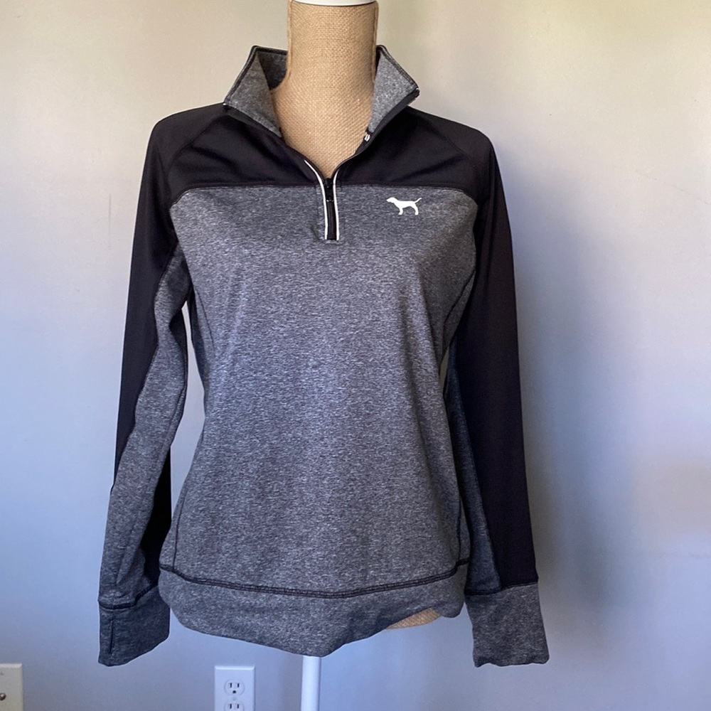 Victorias Secret PINK 1/4 zip pullover with reflective logo